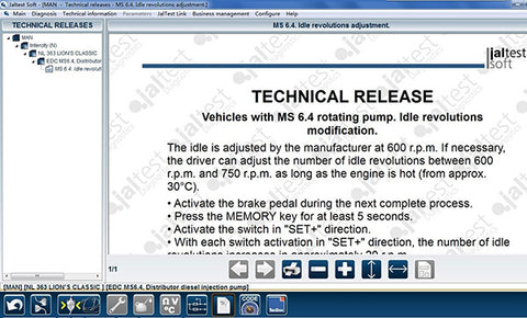 ialtest Link truck diagnosis