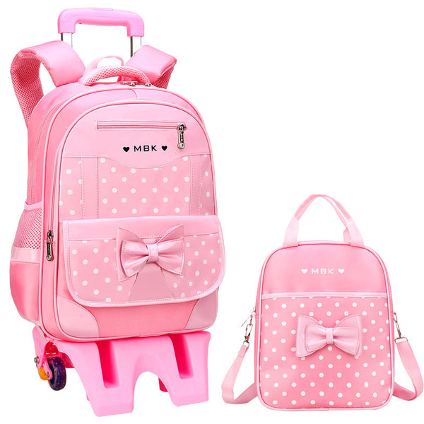 girl school bag trolley