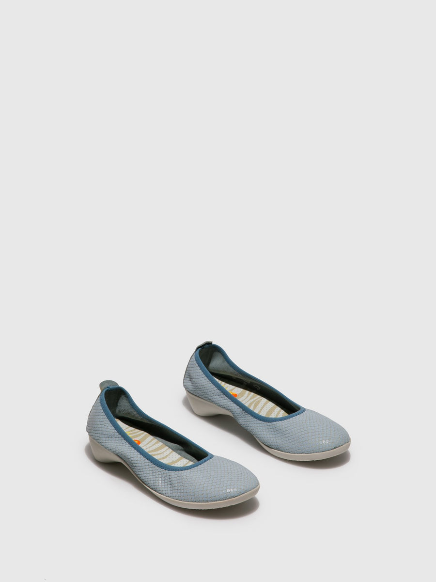 Round Toe Ballerinas Baby Blue –