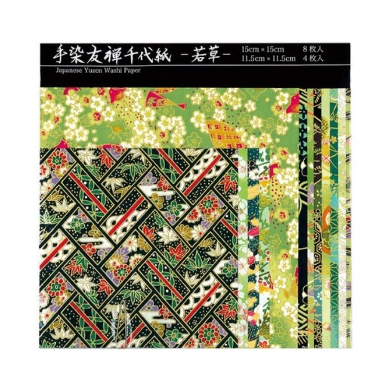 President Verward zijn Kindercentrum Japans papier yuzen chiyogami groen | kopen bij Roppongi – Roppongi