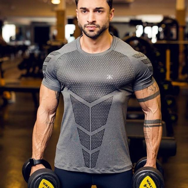 Eekhoorn Pas op type Running Sport Compression Skinny Gym Fitness Bodybuilding T-shirt For –  Yard of Deals