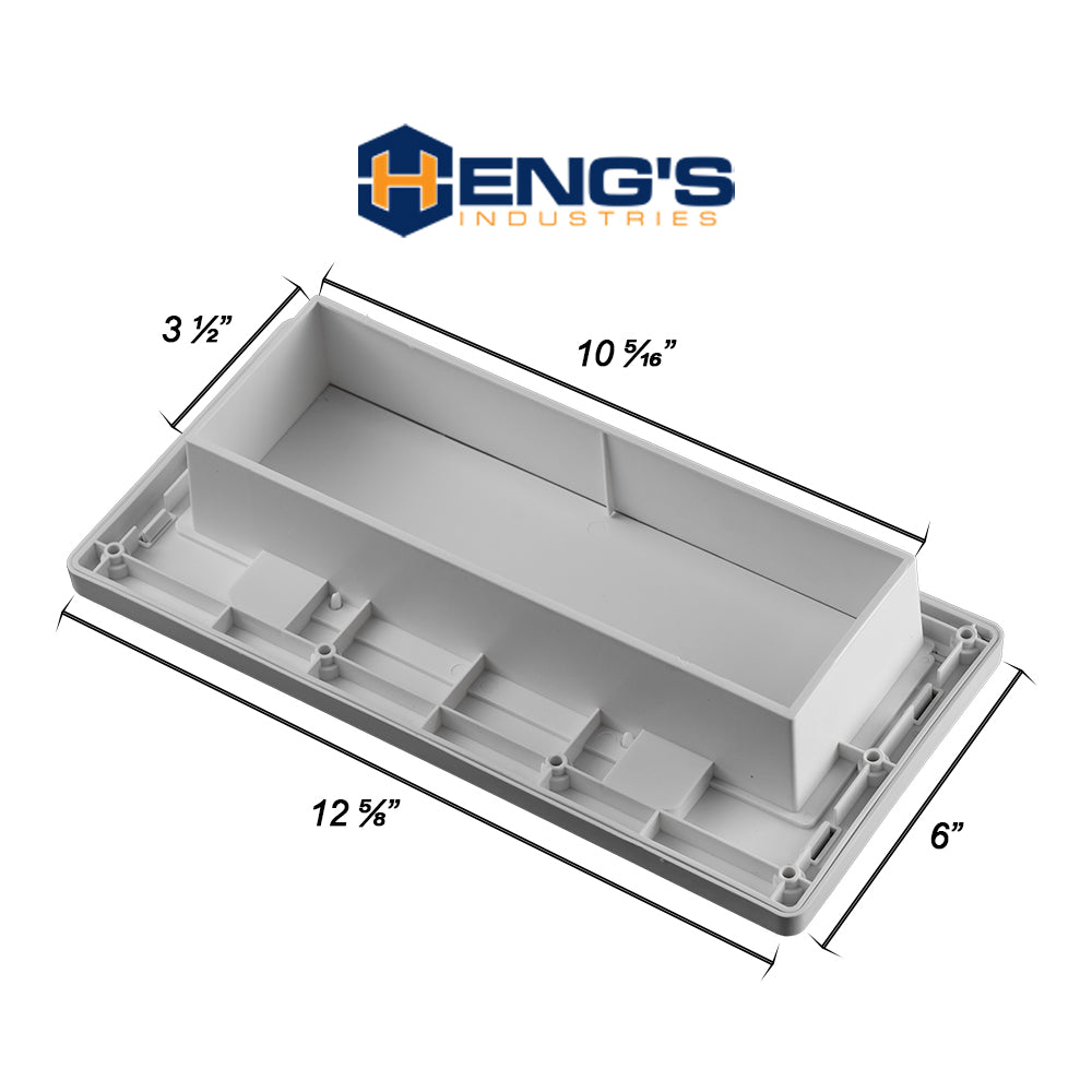 Hengs J116AWH-CN White Exhaust Cover Assembly ,1 Pack Closing Damper 