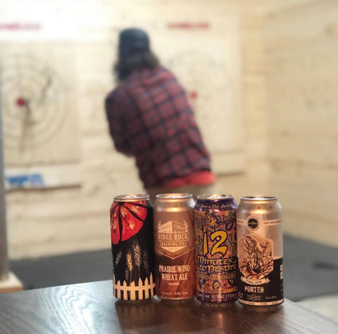 beer and axe throwing at lumberjaxe ottawa