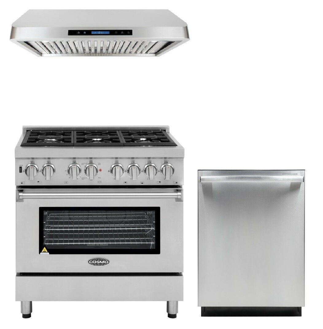Cosmo Kitchen Appliance Package 36 Dual Fuel Range With Range Hood Appliances 4 America