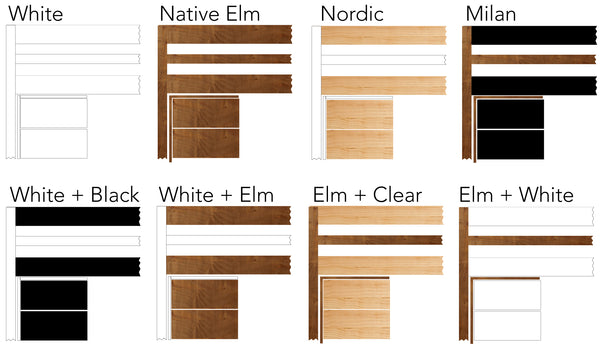 Timber bunk bed colours