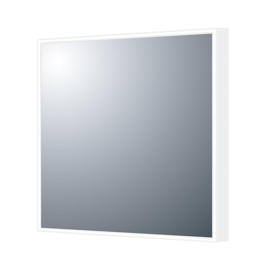 square vanity mirror with lights