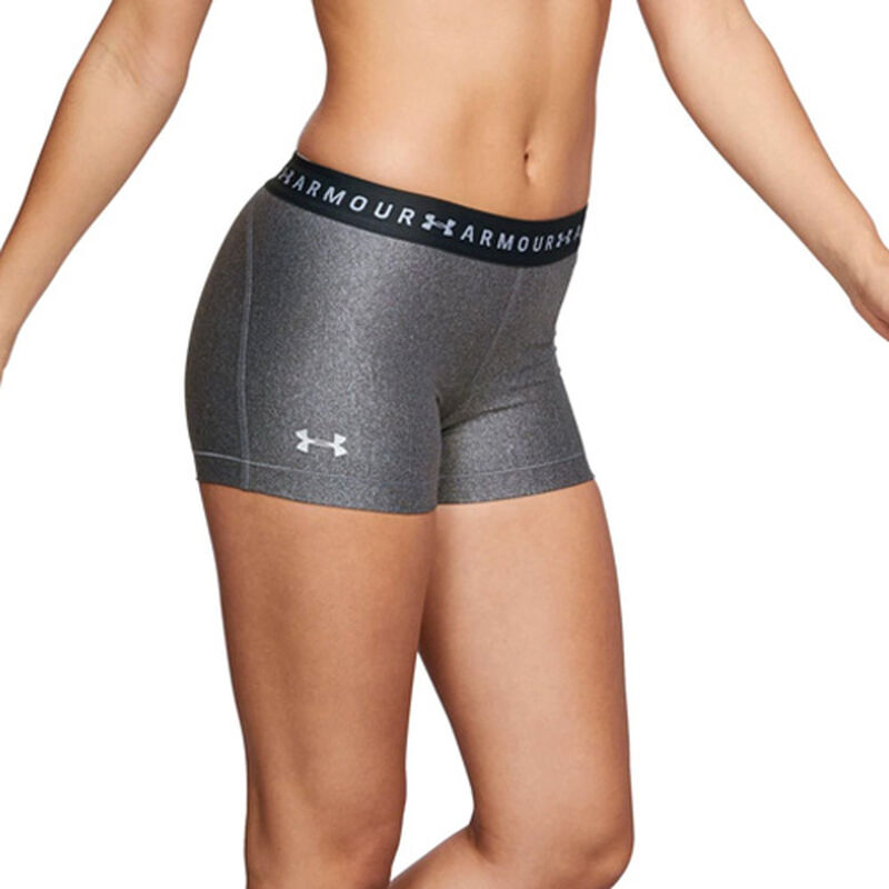New Under Armour Women's Heatgear Armour Shorty Shorts Gray/Black X-Sm –  PremierSports
