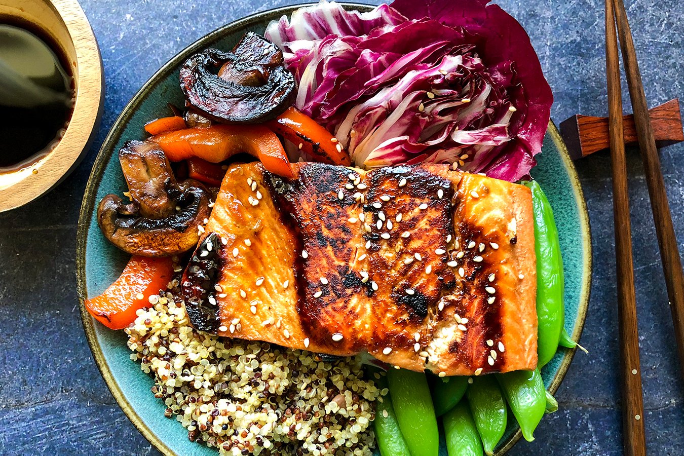 Teriyaki Salmon & Quinoa Bowl