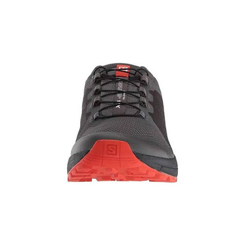 red and black sports shoes
