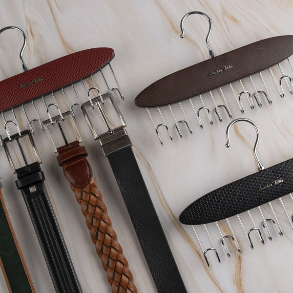 Leather Wooden Belt Hanger