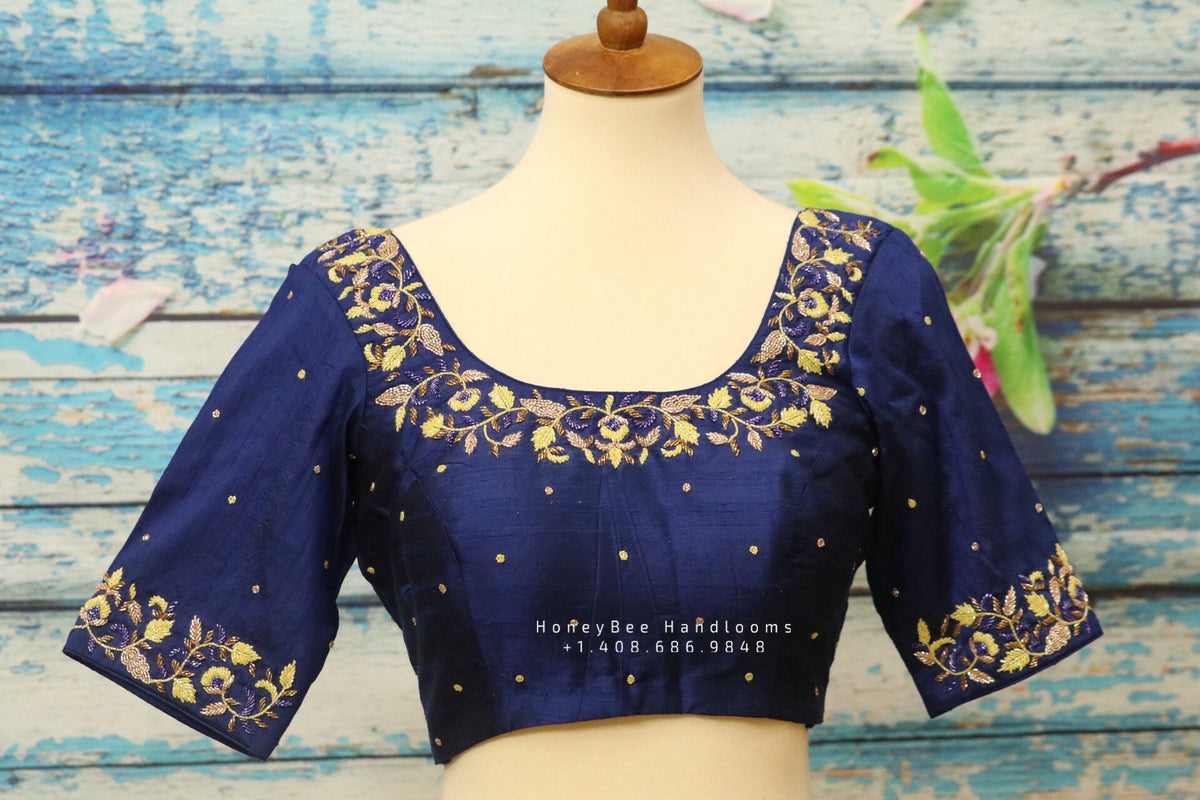 Silk saree Blouse |Zardhosi Work Blouse | saree stitched Blouse ...