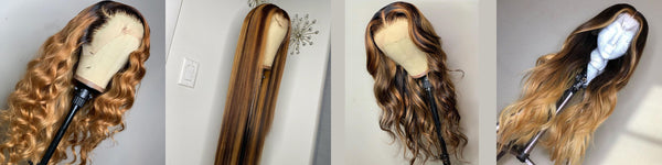 Human Hair Full Lace & Lace Front Blonde Styled Wigs 