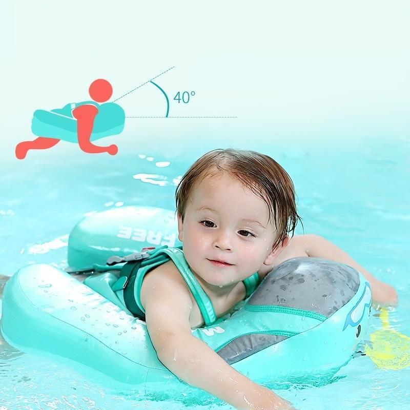 baby floating in water