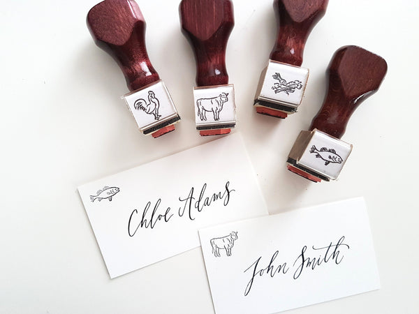 menu choice rubber stamps