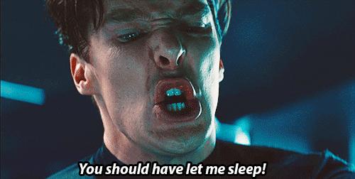 Gif of A Man Saying You Should Have Let Me Sleep