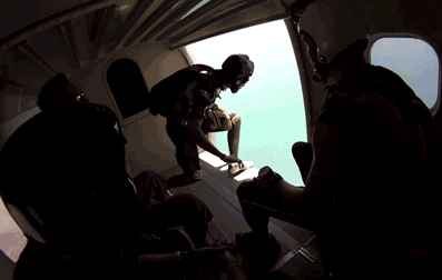 Gif of A Person Sky Diving