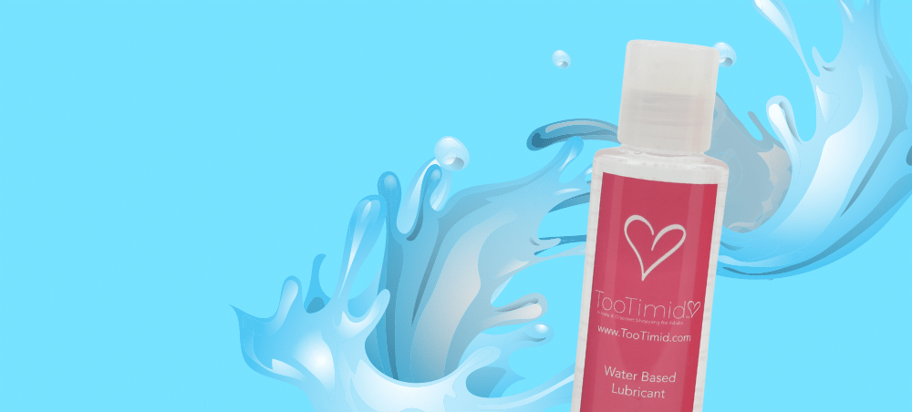 Image of our TooTimid water-based sex lube that is great for vaginal dryness! Click here to shop!