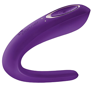 Purple silicone vibrator for couples