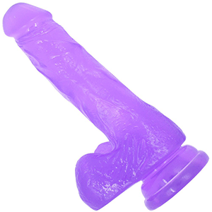 a translucent purple jelly Crystal Dildo