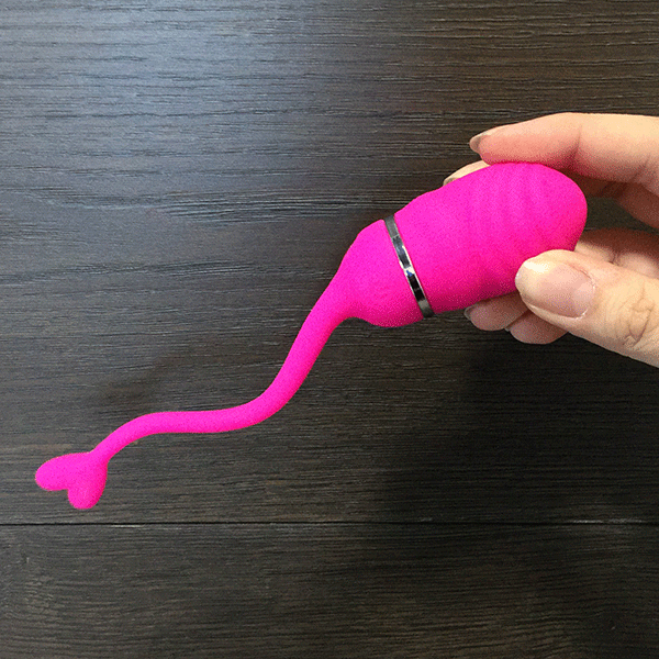 Luv-Pop Remote Controlled Vibrator Shown Being Held In Hand To Show Small Size