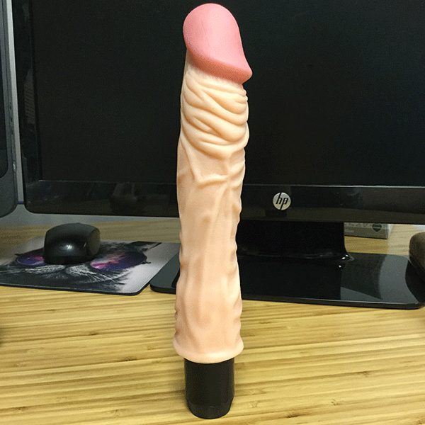 Textured Vibrating Dildo for Women