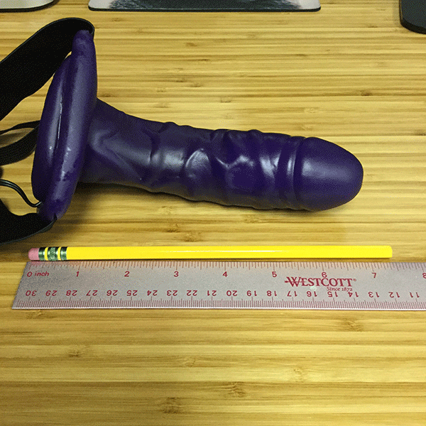 pipe dream fetish purple vibrating hollow strap on measurements