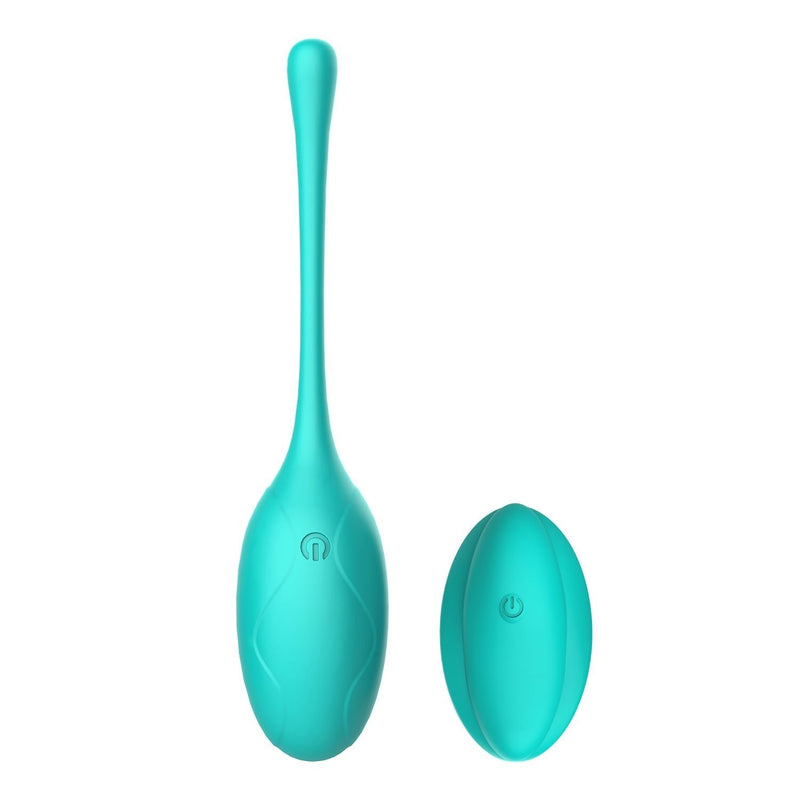 Silicone vibrating Kegel exerciser with wireless remote