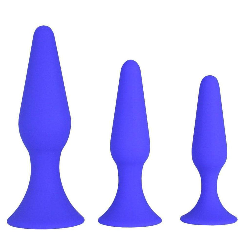 Image showing a set of three silicone butt plug kit