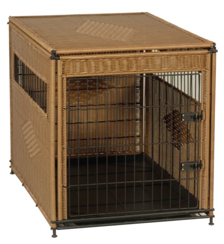 wicker dog crate