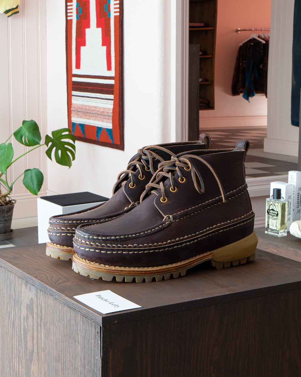 Visvim Kanawa Moc Mid-Folk, Dark Brown - Pancho and Lefty