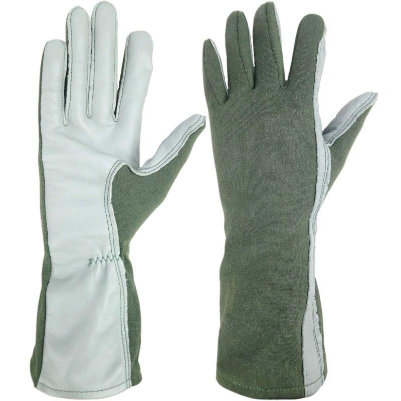 NOMEX FLIGHT Pilot FIRE RESISTANT Gloves Black Tan Sage Green All Sizes 