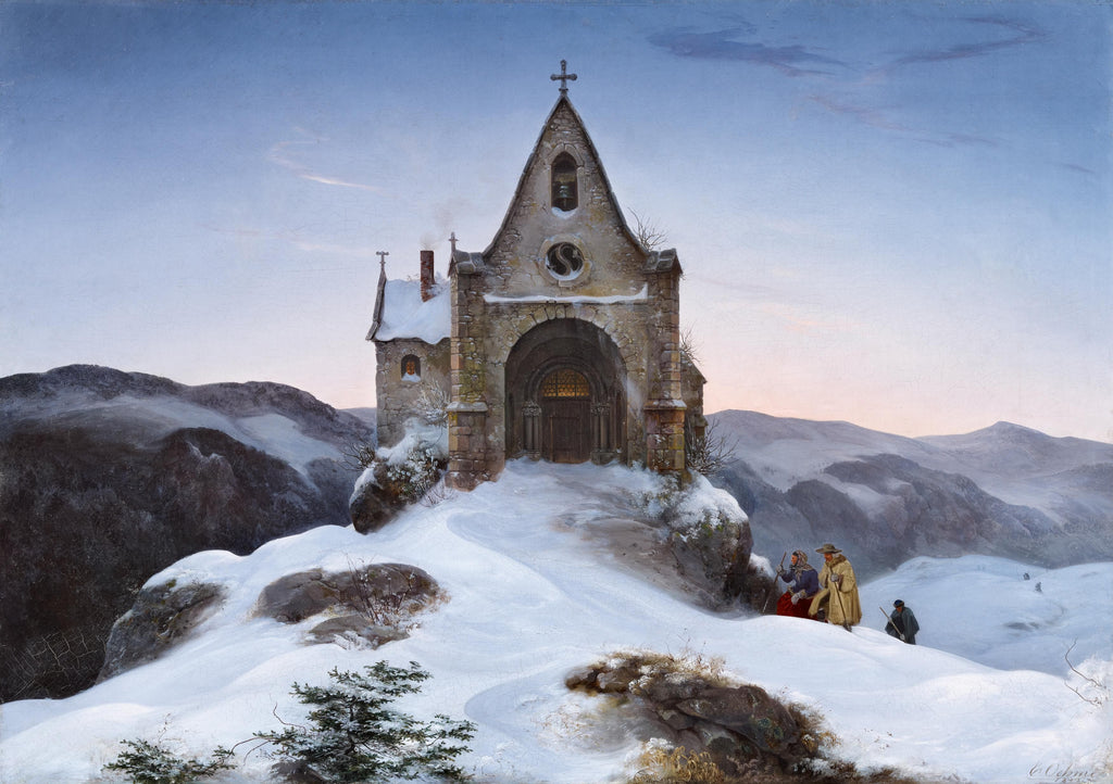 Bergkapelle im Winter Ernst Ferdinand Oehme