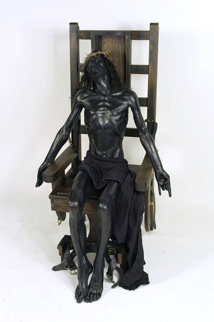 dark art Christ in electric chair