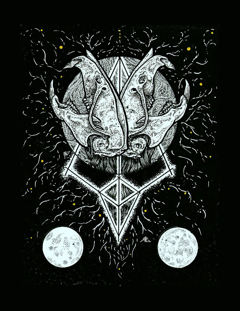dark animal skull prints