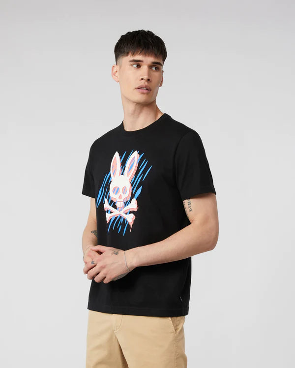 Psycho Bunny Men's Milby Graphic Tee - Black