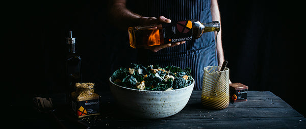 Kale Salad with Maple Bacon