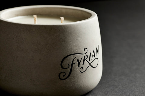 concrete candle, mens candle, housewarming gift for men