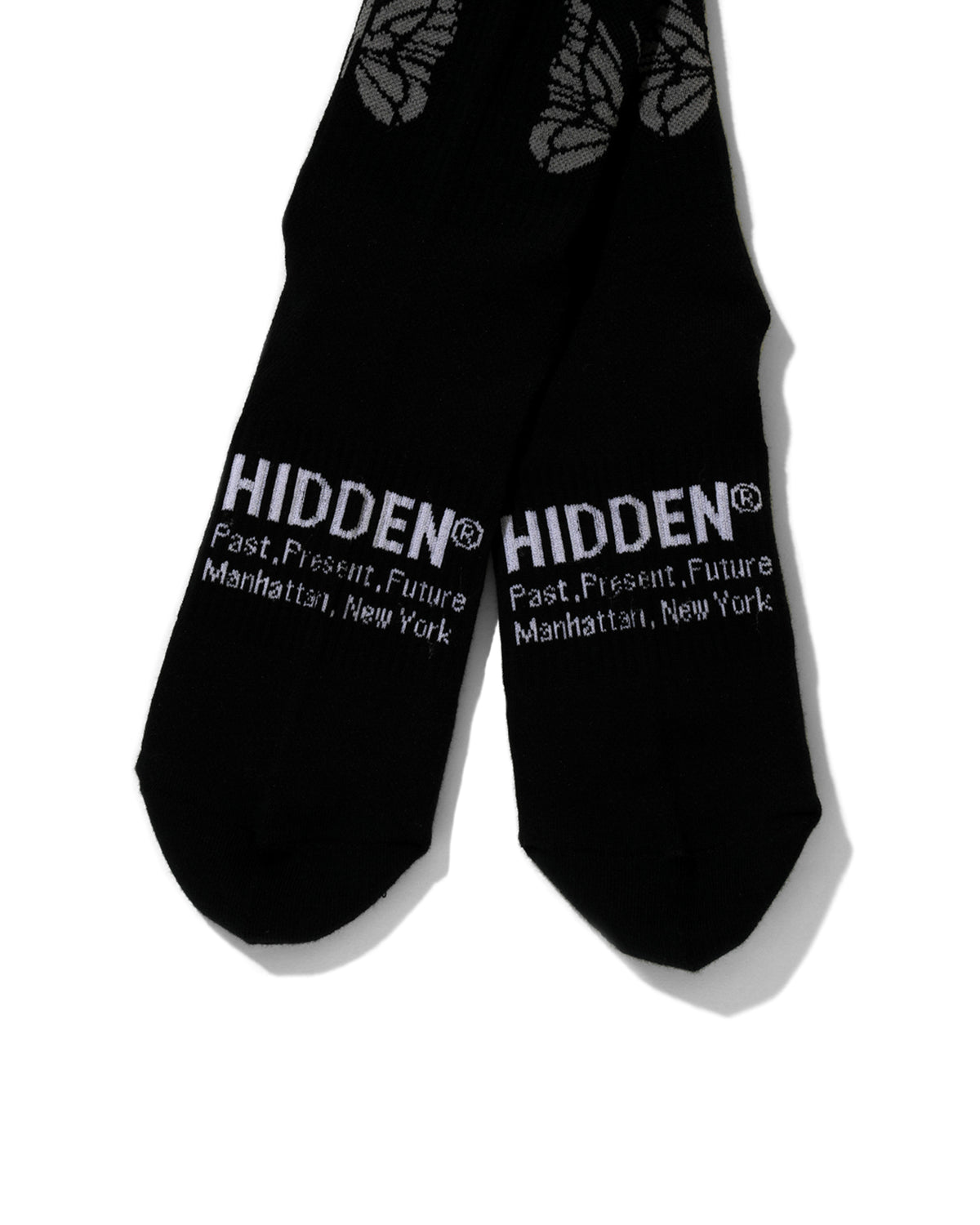 Needles x Hidden Jacquard Socks - Black/White/Grey
