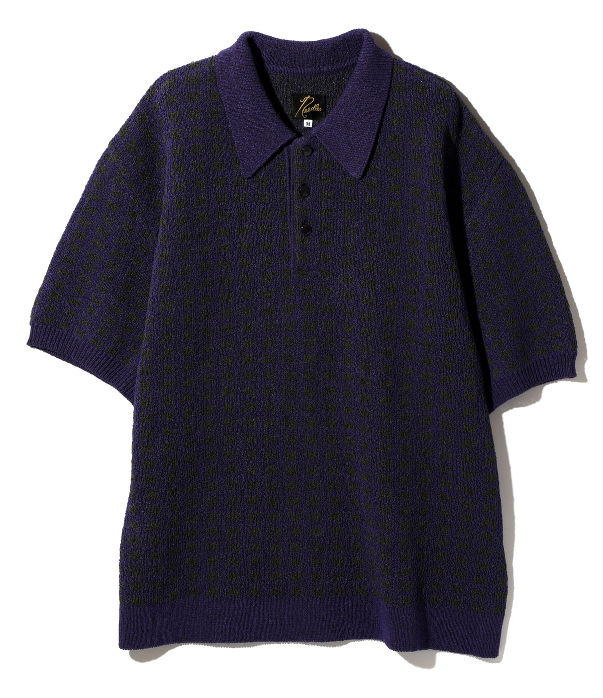 Polo Sweater - Purple - Houndstooth | Nepenthes New York