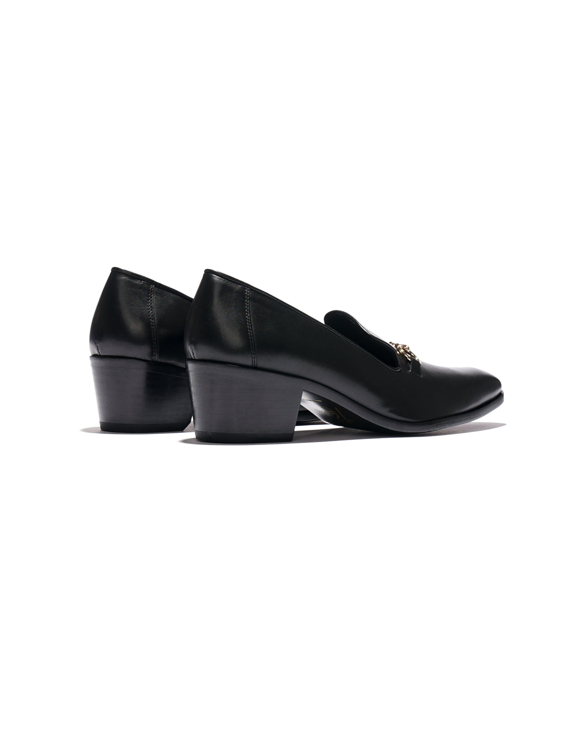 Heeled Opera Bit Vamp - Black Smooth