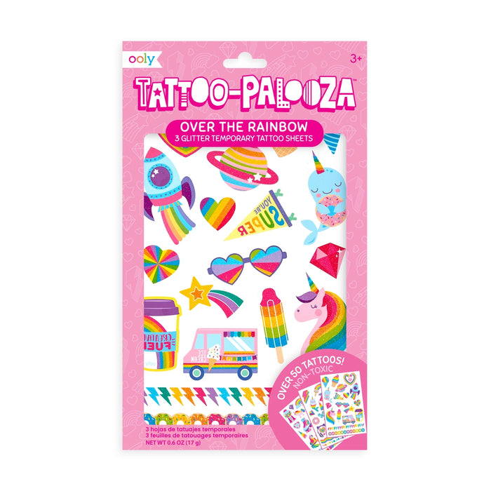 Temporary Glitter Tattoo - Over The Rainbow