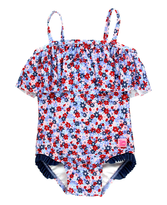 Red White and Bloom One Piece