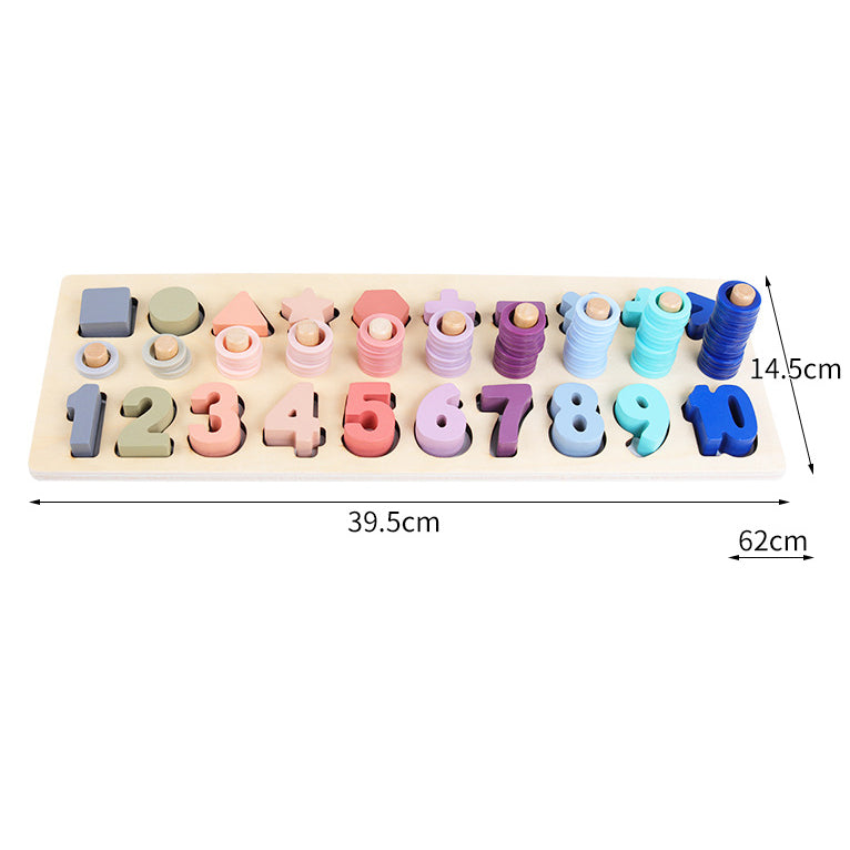 Wooden Number Match Puzzle