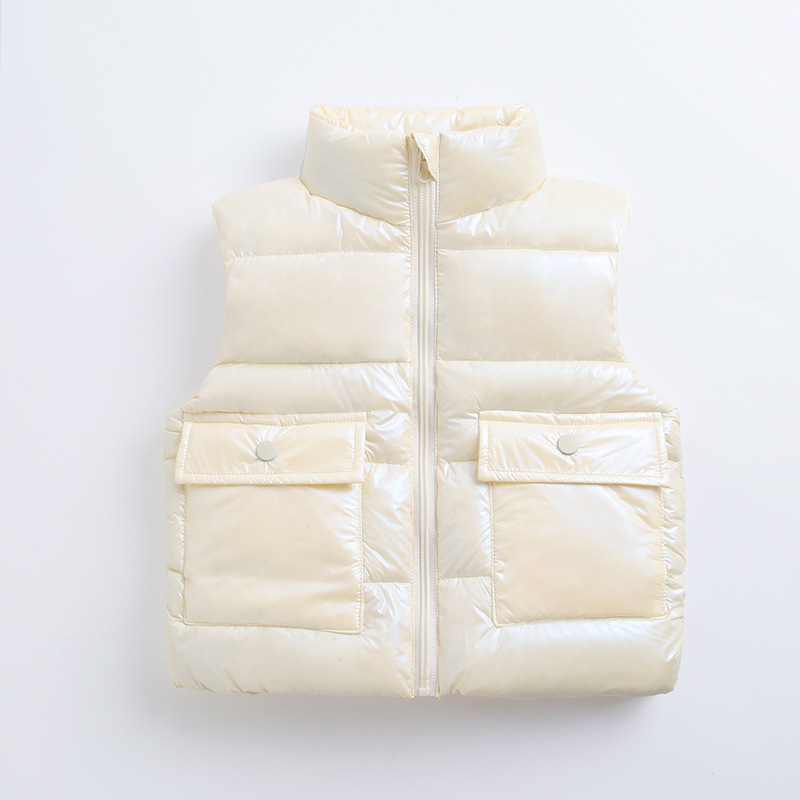 Pearl White Puffer Vest