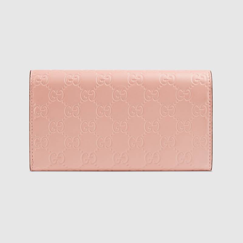 gucci signature continental wallet with cat