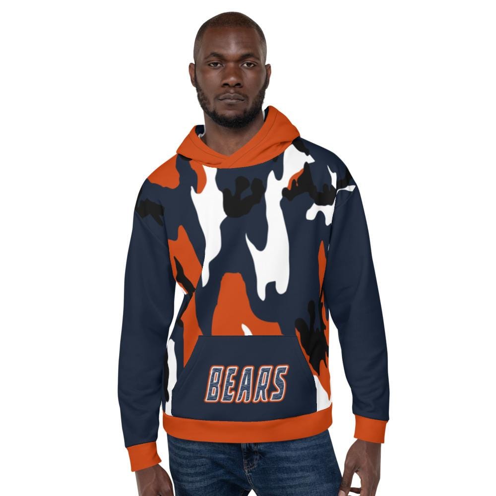 Chicago Bears ~ Themed Camo Hoodie 