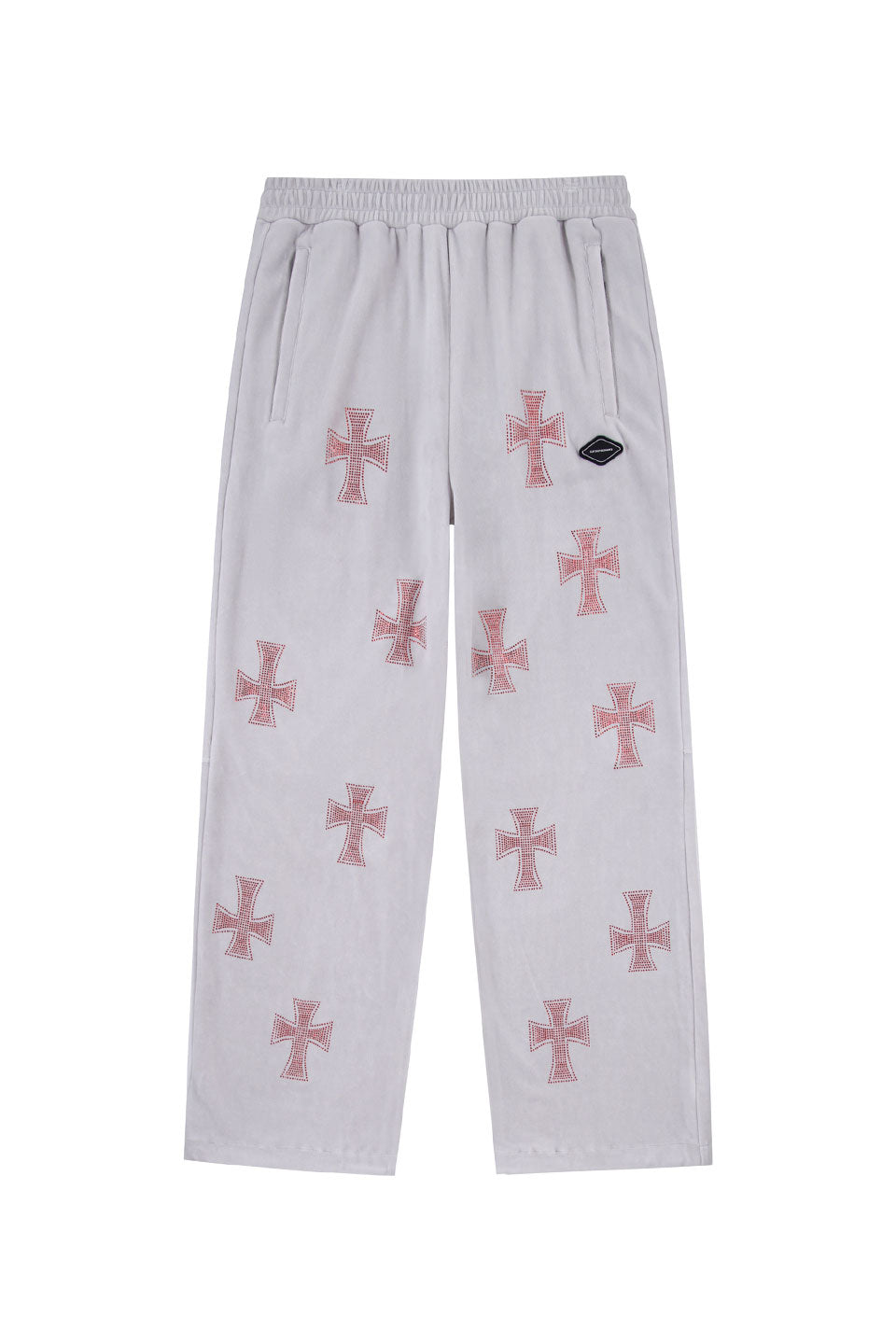 Unknown London Velour Rhinestone Track Pants