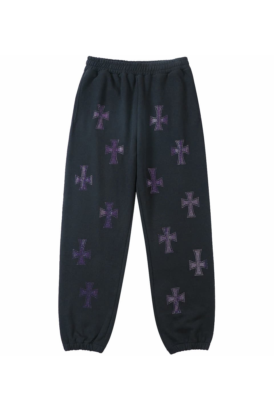 プレゼントを選ぼう！ PURPLE CROSS RHINESTONE JOGGER Mサイズ