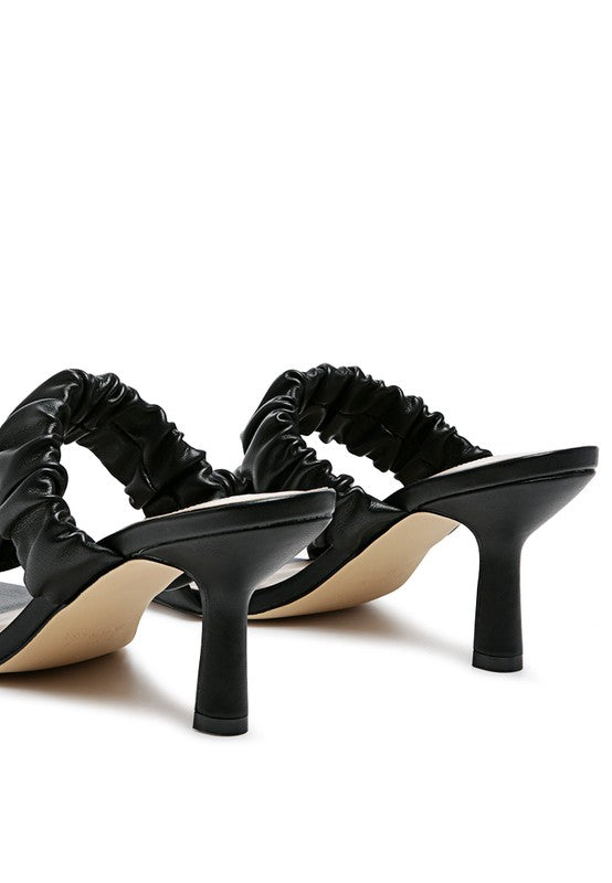 LADY LYNN GATHER AROUND SLIP ON HEELED SANDAL