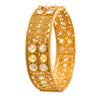 JFL -Traditional & Ethnic One Gram Gold Plated Diamond & Spiral Designer Openable Kada for Women & Girls